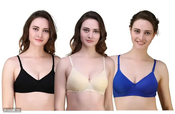 Buy In Beauty Women Heavily Padded Bra Pack of 3 Multicolor Size 30 to 40  Online In India At Discounted Prices