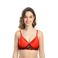 In Beauty Girls/Women's Padded and Net Stylish Bra Pack of 3 Multicolor Size 30 to 40-thumb2