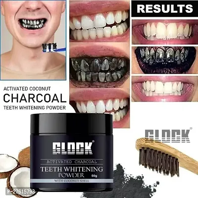 Glock Charcoal Teeth Whitening Powder For Yellow Strain, Tartar, Strain,-50 G-thumb3