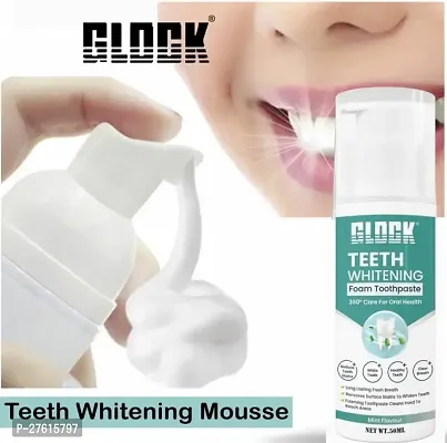 Glock Teeth Whitening Foam For White Teeth Kills Bacteria, Whitens Teeth  Fights Toothpaste-50 Ml