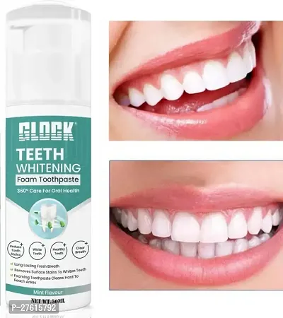 Glock Teeth Whitening Mousse Foam To Deeply Cleaning Gums, Stain Removal Toothpaste-50 Ml-thumb0