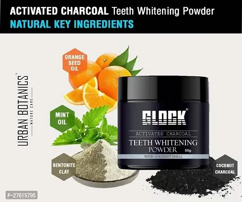 Glock Teeth Whitening Powder Activated Charcoal For Natural Teeth Whitening-50 G