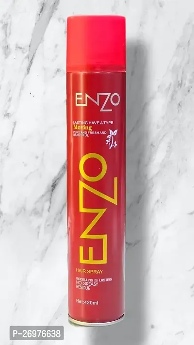 Enzo Premium Hair Spray: 420ml For Strong, Flexible, Enduring Style Perfection (Pack of 2)