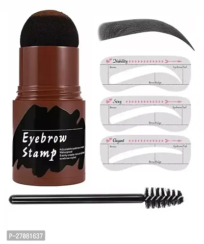 Professional  Eyebrow Stamp Stencil Kit- Brow Stamp and Shaping kit,Hairline Powder (Brown ) (Pack of 1)-thumb2