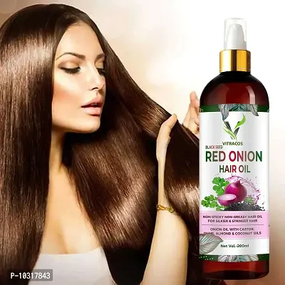 Onion Hair Oil Hair Regrowth Oil Controls Hair Fall And Dandruff For Men And Women - All Natural Blend Of Coconut, Almond, Curry Leaves Oil And More 200Ml-thumb0