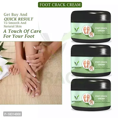 Foot Crack Cream For Dry Cracked Heels And Feet Enriched With Aloevera, Neem - - 50 Grams Each, Pack Of 3