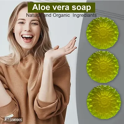 Herbal Aloe Vera Soap-100 Grams Each, Pack Of 3-thumb0