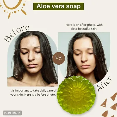 Organic Aloe Vera Soap For A Chemical-Free And Eco-Friendly Bathing Experience -100 Grams-thumb0