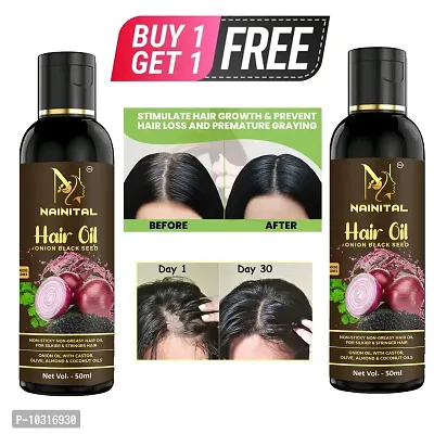 Onion Rapid Hair Growth,Split Hair And Promotes Softer And Shinier Hair 50Ml For Man And Women Buy 1 Get 1 Free-thumb0