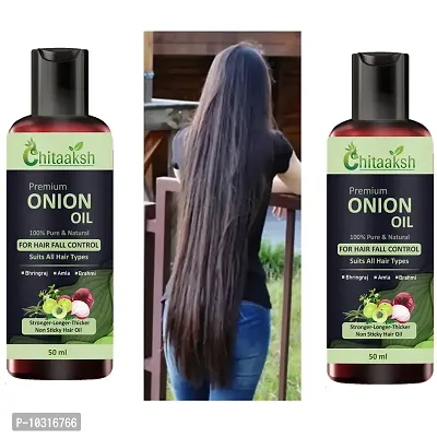 Onion Black Seed Hair Oil For Hair Growth For Kalonji Oil Dandruff And Hair Fall Control With Comb Applicator- Hair Oil 50 Ml Pack Of 2-thumb0