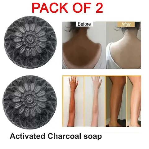Charcoal Soap For Women Skin Whitening Acne , Blackhead Multipack
