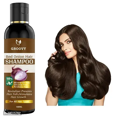 Red Onion Hair Shampoo For Hair Growth, Anti-Hair Fall, Anti-Dandruffall, Natural Ingredients, Suitable For All Hair Types - Hair Shampoo 100 Ml-thumb4