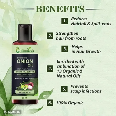 Onion Black Seed Hair Oil for Hair Growth for (Kalonji Oil) Dandruff  Hairfall Control With Comb Applicator- Hair Oil (50 ml) For man And Woman.-thumb3