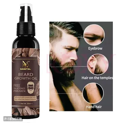 Nainital Natural Oil Used Pure Beard Growth Hair Oil- 50 ml-thumb0