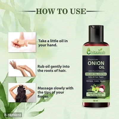 Red Onion Oil Help For Rapid Hair Growth,Anti Hair Fall,Split Hair And Promotes Softer And Shinier Hair 50Ml, For Man And Women-thumb4