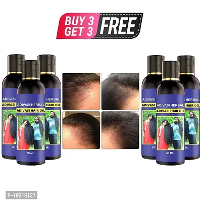 Herbal Premium Quality Hair Oil For Hair Regrowth Hair Oil 50 M Buy 3 Get 3 Free-thumb0