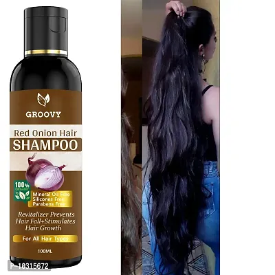 Onion Hair Shampoo With The Goodness Of Ginger And Flaxseed 100% Pure And Natural An Ayurvedic Blend For Faster Hair Growth And Complete Nourishment Suits 100 Ml-thumb0