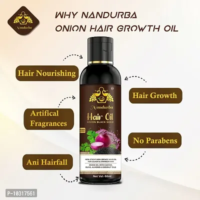 Onion Oil Anti Hair Loss And Hair Growth Oil With Pure Argan, Black Seed Oil In Purest Form Very Effectively Control Hair Loss, Promotes Hair Growth 50Ml-thumb0