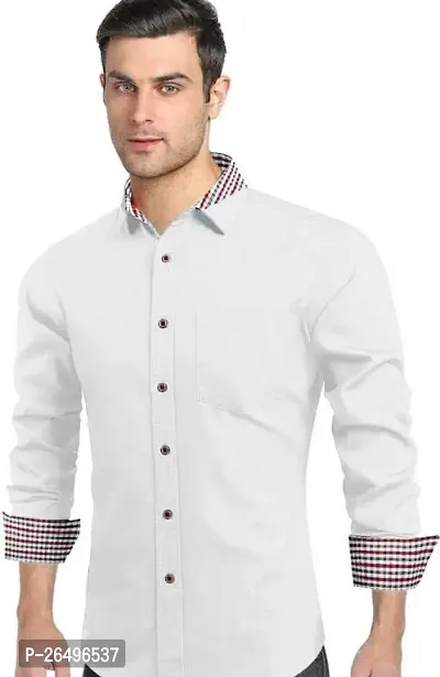Reliable Cotton Self Pattern Long Sleeves Shirts For Men