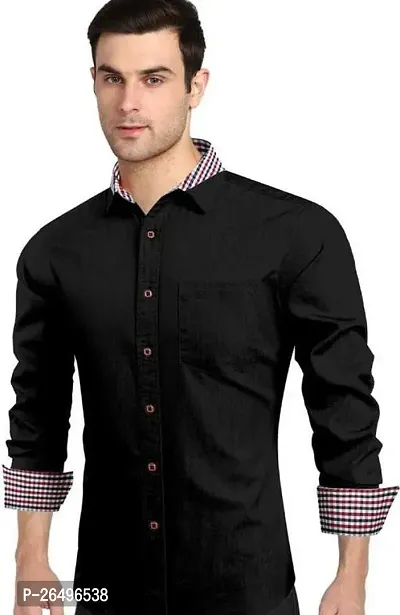 Reliable Cotton Self Pattern Long Sleeves Shirts For Men