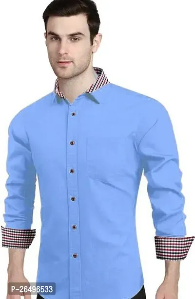 Reliable Cotton Self Pattern Long Sleeves Shirts For Men