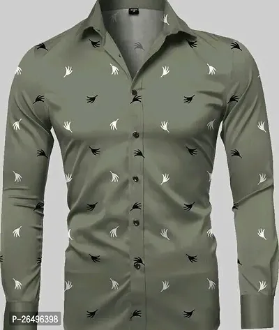 Reliable Polycotton Printed Long Sleeves Shirts For Men-thumb0