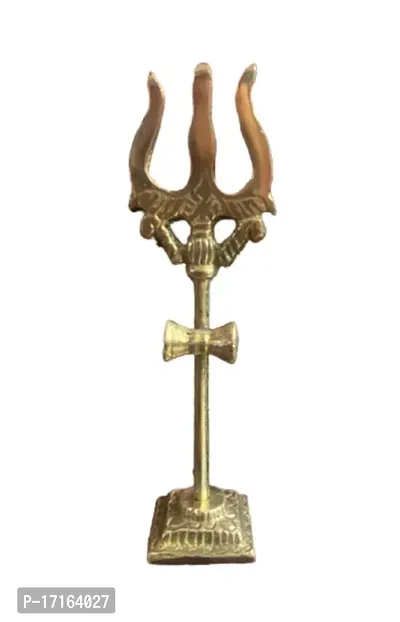 SHIV JI TRISHUL WITH DAMRU 10CM-thumb0