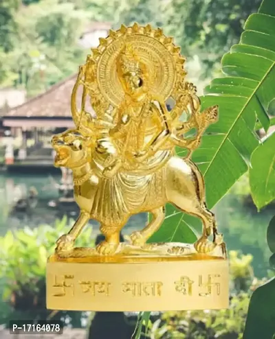 BRASS DURGA MATA MURTI 11CM GOLDEN-thumb0