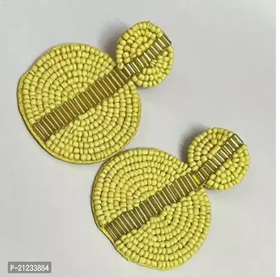 Traditional Alloy Yellow Chandbalis Earrings For Women