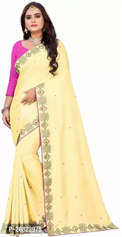 Stylish Pure Silk Beige Self Pattern Saree with Blouse piece-thumb0