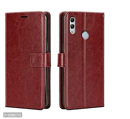 COVERNEW Cover Faux Leather Wallet with Back Case TPU Build Stand  Magnetic Closure Flip Cover for Honor 10 Lite - Executive Brown-thumb0