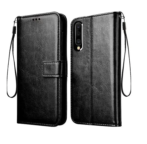 ClickCase? for Samsung Galaxy A70 Flipper Series Leather Wallet Flip Case Kick Stand with Magnetic Closure Flip Cover for Samsung Galaxy A70