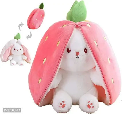 Cuddly 2 In 1 Carrot And Strawberry Reversible Flip Stuffed Animal Soft Plush Toy-thumb0