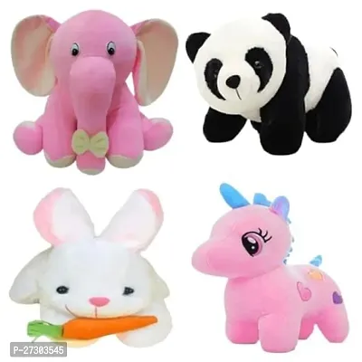 Cuddly 4 Pcs Cute Animal Plush Toys For Kids
