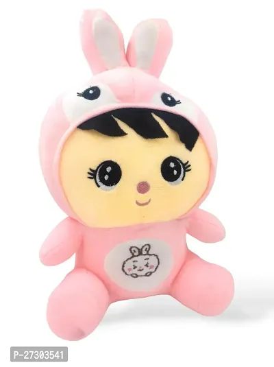 Cuddly Cute Cartoon Rabbit Plush Toy, Soft Stuffed Doll For Kids Baby Pink