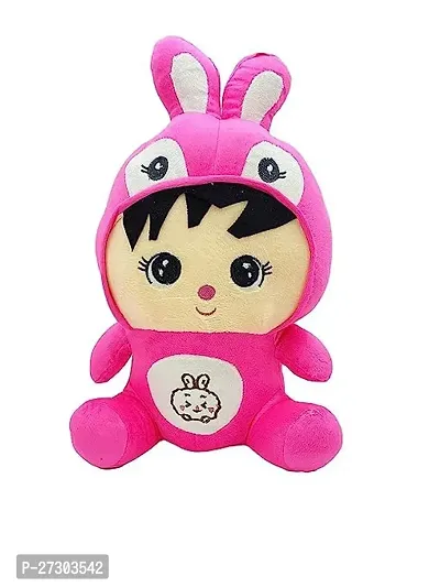 Cuddly Cute Cartoon Rabbit Plush Toy, Soft Stuffed Doll For Kids Pink