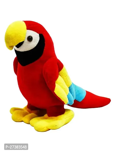 Cuddly Red Macaw Parrot Soft Toy For Kids-thumb0