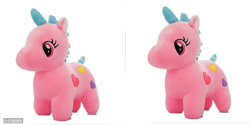 Cuddly Pink Stuffed Unicorn Toy For Kids Pack Of 2