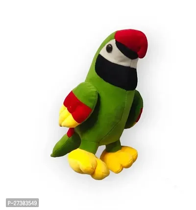Cuddly Green Macaw Parrot Soft Toy For Kids