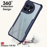 Oneplus 11R 5G | 360 Degree Protection | Protective Design | Transparent Back Cover Case For Oneplus 11R 5G (Black Bumper-thumb2