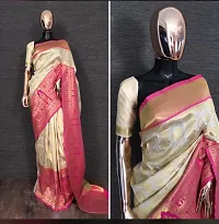 Beautiful Lichi Silk Jacquard Saree With Blouse Piece For Women-thumb1