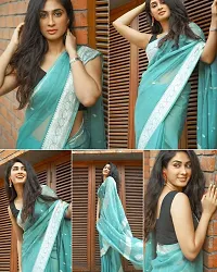 Elegant  Art Silk Jacquard Women Saree with Blouse Piece-thumb3