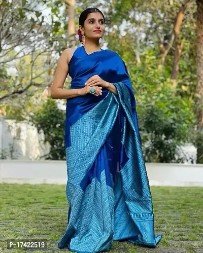 Beautiful Lichi Silk Jacquard Saree With Blouse Piece For Women-thumb0