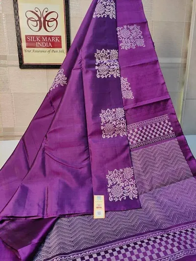 Glamorous Cotton Silk Saree with Blouse piece 