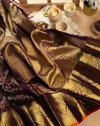 Beautiful Lichi Silk Jacquard Saree With Blouse Piece For Women-thumb1