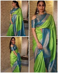 Fancy Art Silk Saree With Blouse Piece For Women-thumb2
