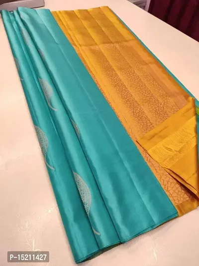 Elegant  Art Silk Jacquard Women Saree with Blouse Piece-thumb0