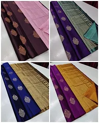 Fancy Soft Silk Saree With Blouse Piece For Women-thumb1