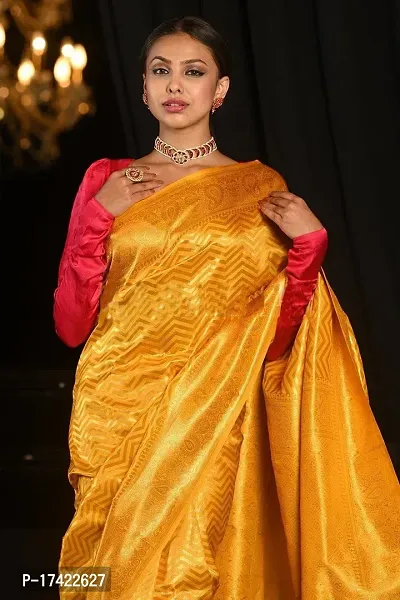 Beautiful Lichi Silk Jacquard Saree With Blouse Piece For Women-thumb2