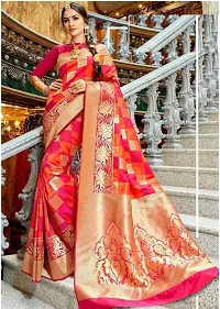 Beautiful Lichi Silk Jacquard Saree With Blouse Piece For Women-thumb1